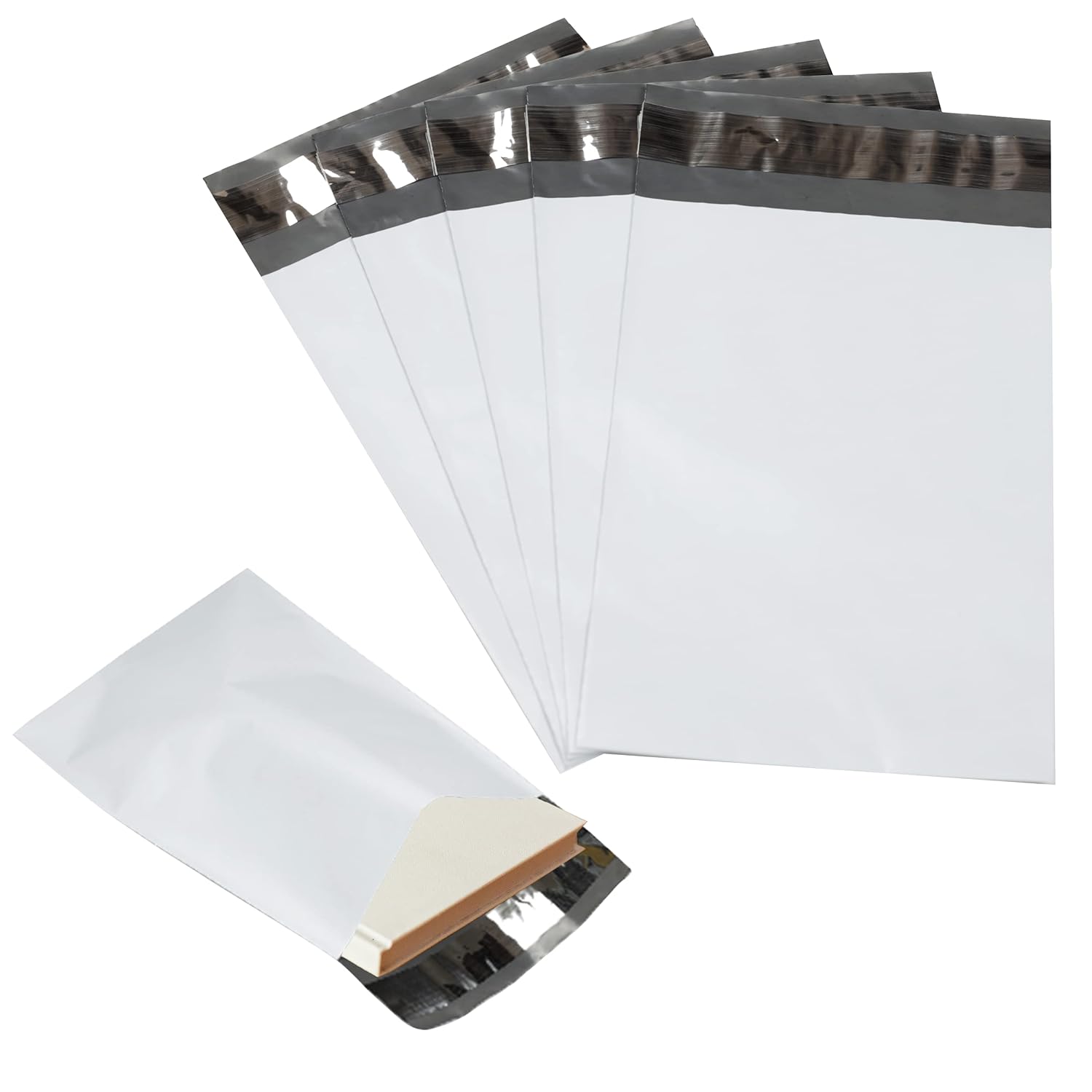 100 Pack 6×9 White Poly Mailers...