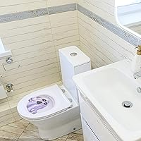 Vista 6 de Cubierta de asiento de inodoro de Halloween, calcomanía 3D de fantasma de terror para fiesta temática de Halloween, decoración del hogar