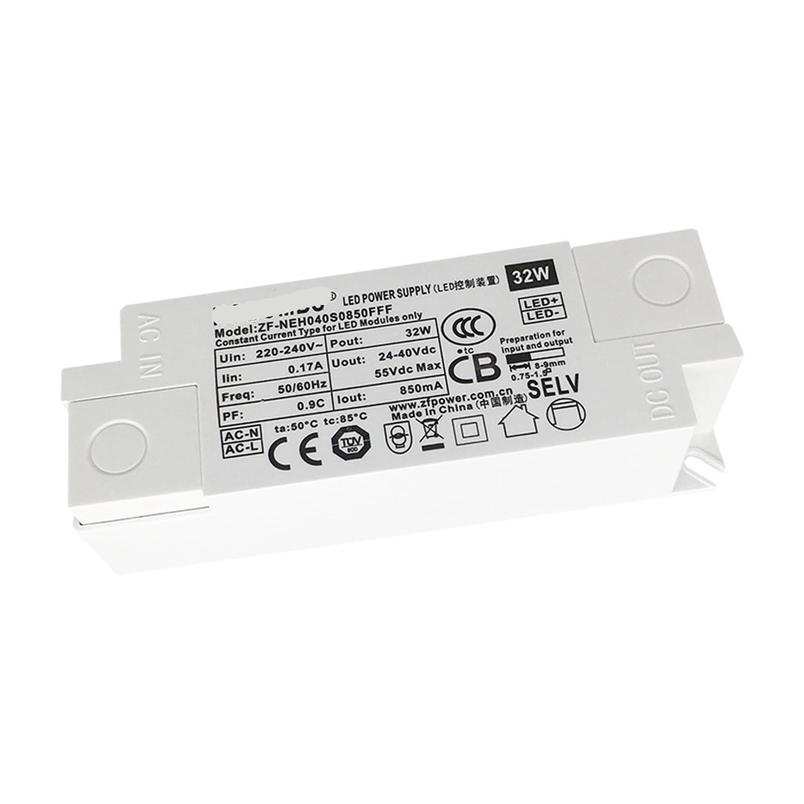 Controlador LED 32W sin parpadeo y con aislamiento bipolar para paneles de luz