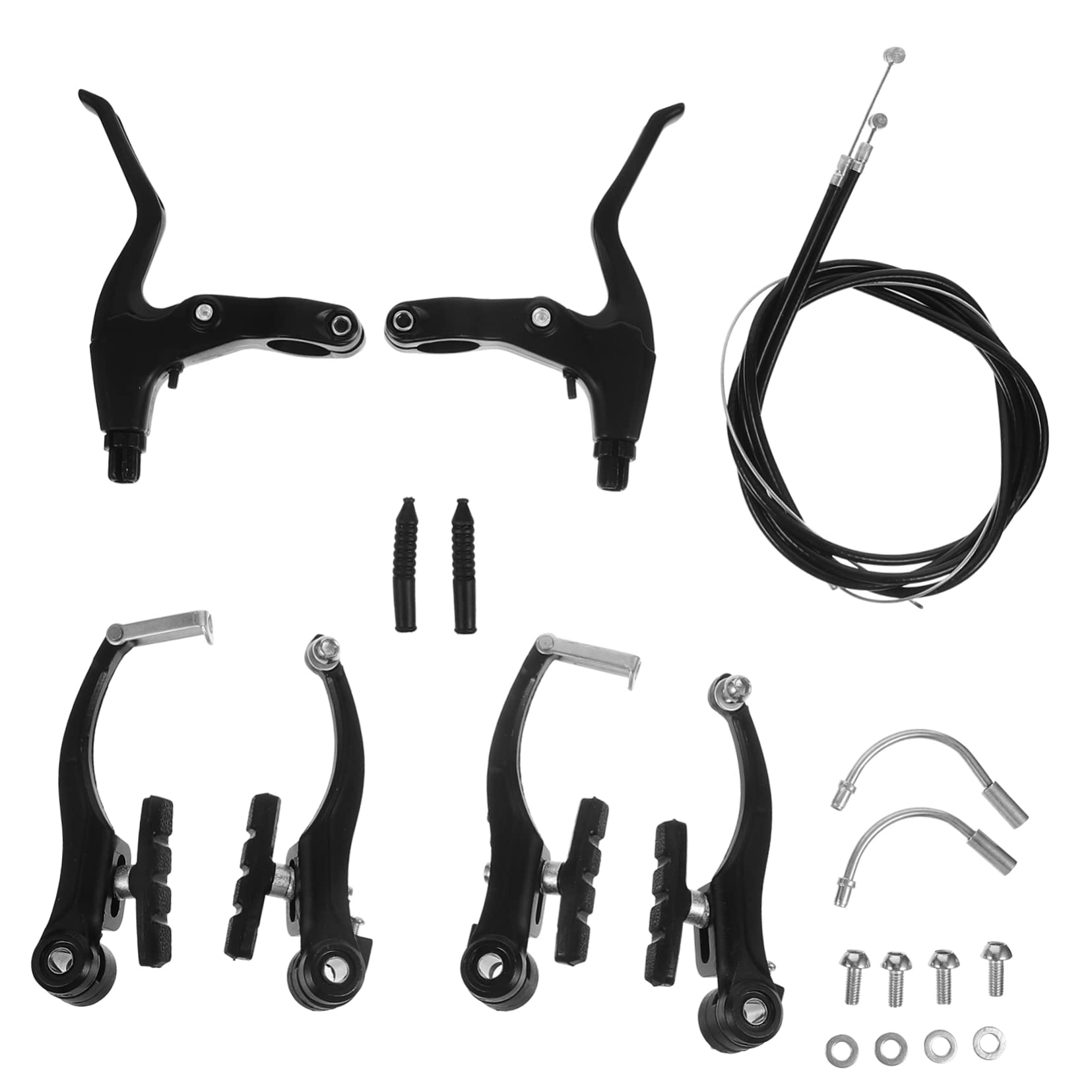 Happyyami 1set Mountain Bike Brake Caliper Replacement Brake Pads for Convenient Low Noise Braking Various Weather Conditions for Road and Mountain