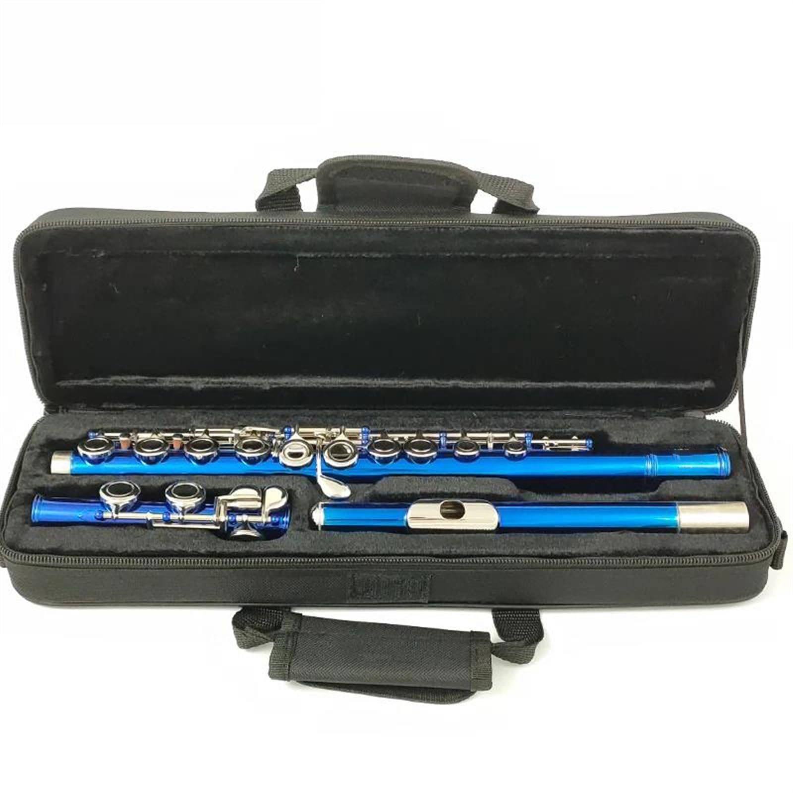 Flauto Traverso Flauto Placcato In Nichel Blu Con Chiave E 16 Fori Ravvicinati Chiavi C Strumento Cupronichel