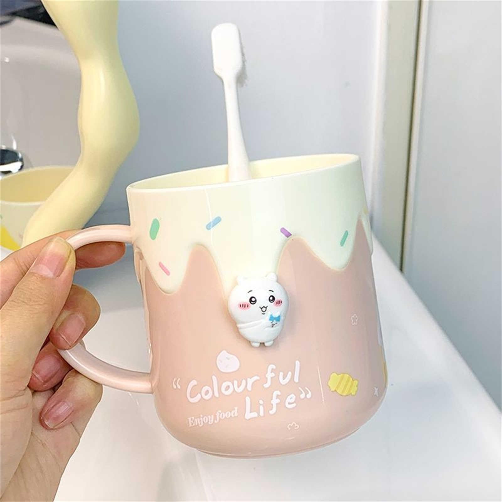 Amazon.co.jp: ちいかわ ハチワレうさぎ 歯ブラシ＆うがいコップ