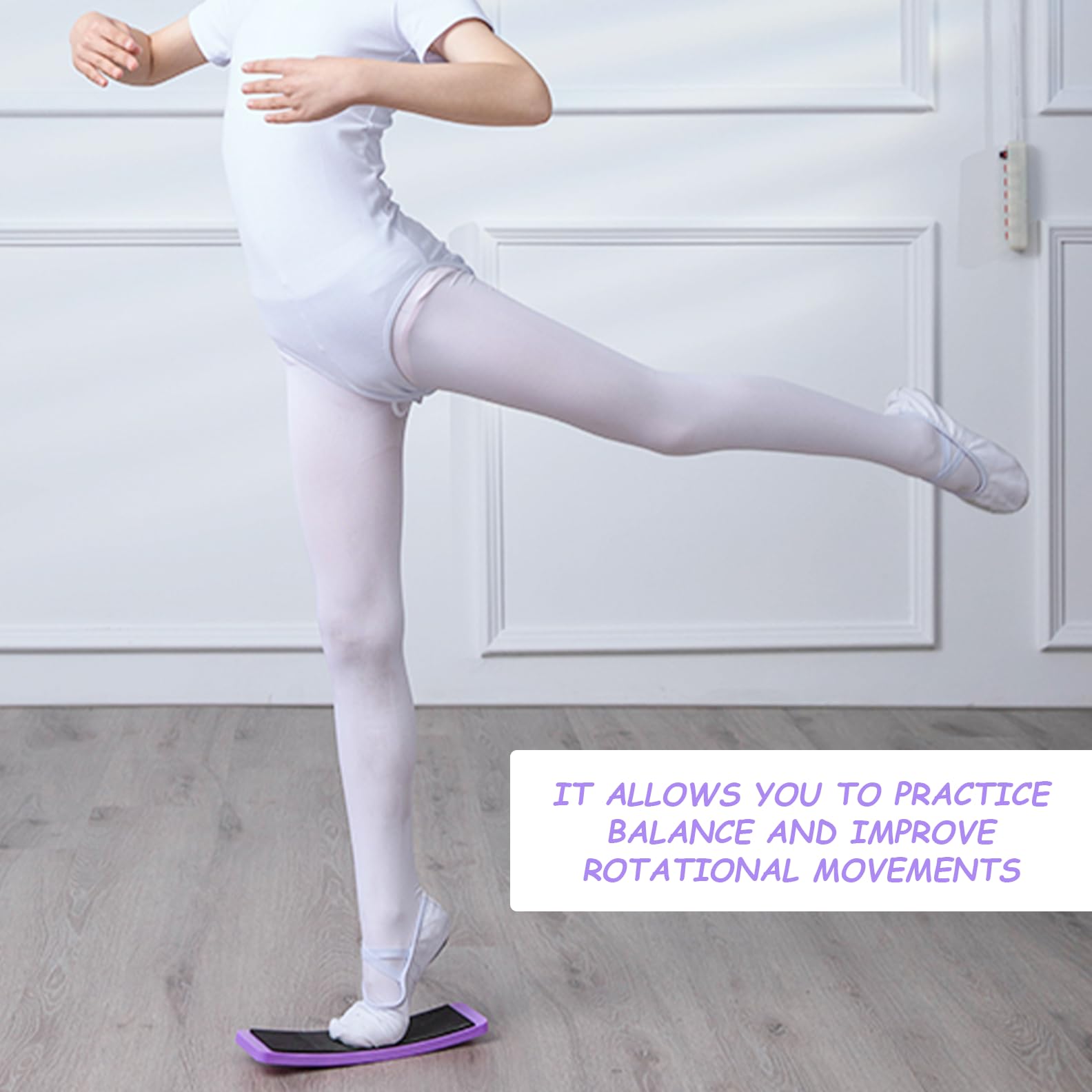 Tavola da Balletto da 1 Pezzo, Tavola da Fitness, Tavola da Ballo, Macchina per Esercizi di Spin, Strumenti da Ballo, Accessori per L'Allenamento per Ragazzi E Ragazze (Viola Scuro).