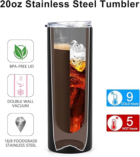 Miniatura 2 de Lifecapido Regalo de propuesta de padrinos, vaso delgado de 20 onzas con tarjeta de felicitación, regalo para padrinos para Navidad, cumpleaños, día