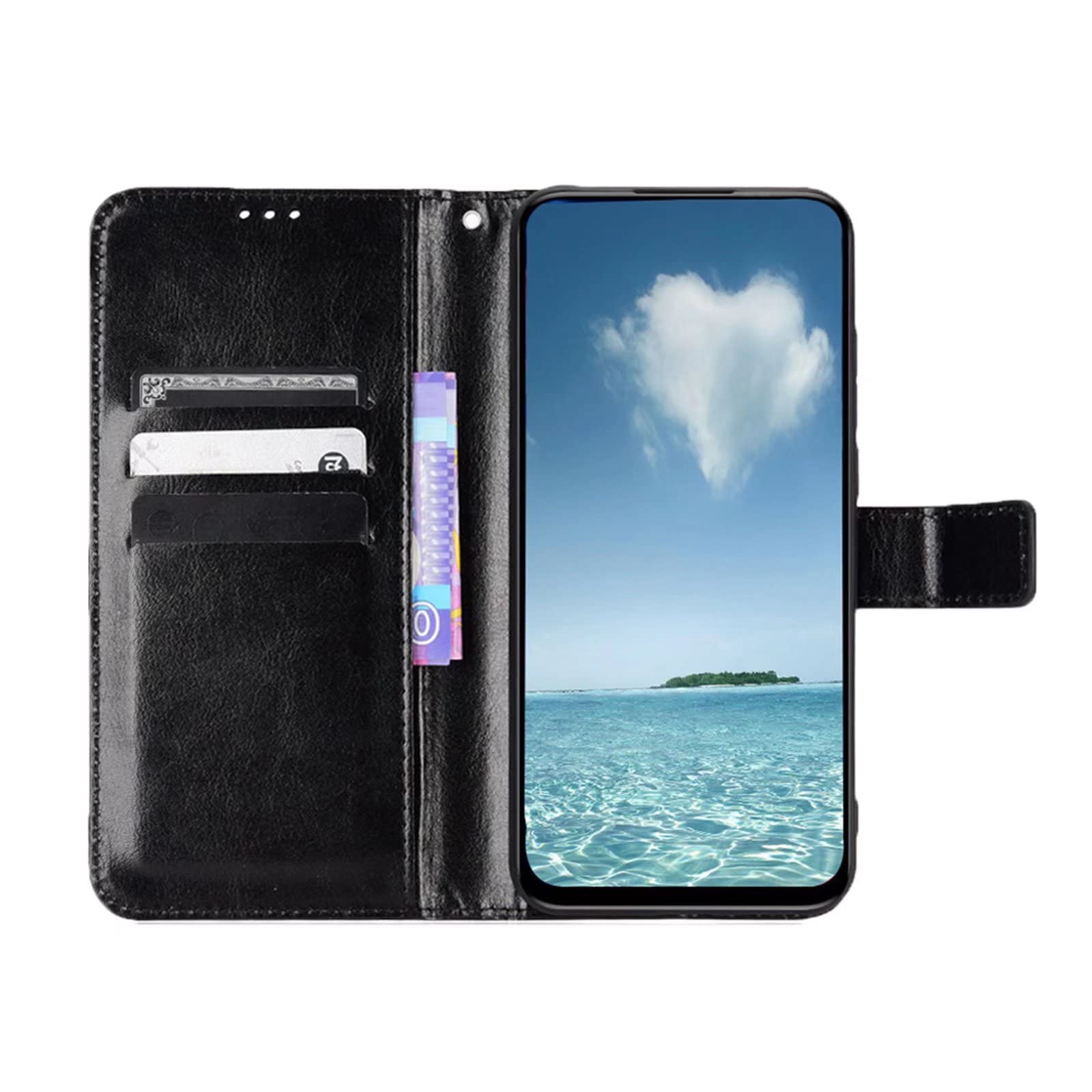 BaiFu Wallet Cover per ZTE Axon 40 Ultra Custodia, Cassa a Flip a Chiusura Magnetica in Pelle PU Supporto Stand, Reticolo Portafoglio Case Cover per ZTE Axon 40 Ultra