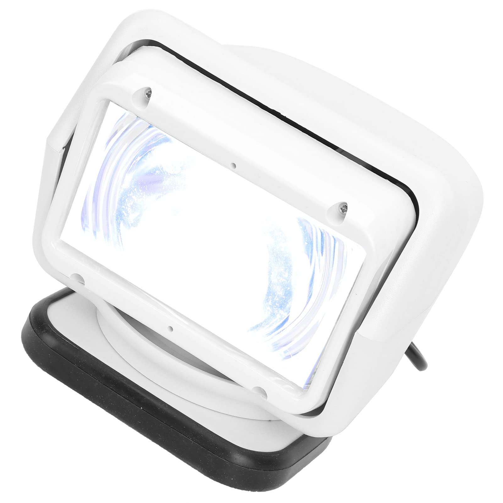Faro Ricerca con Telecomando per Luce Spot 12/24 V 55 W per Barche Marine all'aperto, Angolo, 6000 K (Un bianco)
