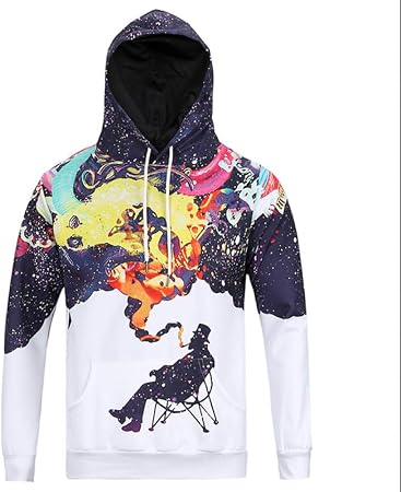 SIFNG Felpe con Cappuccio da Uomo Tendenza Moda Molto Cool Felpe con  Cappuccio 3D Fummy Graffiti Dipinti da Uomoharajuku Felpe con Cappuccio :  Amazon.it: Abbigliamento