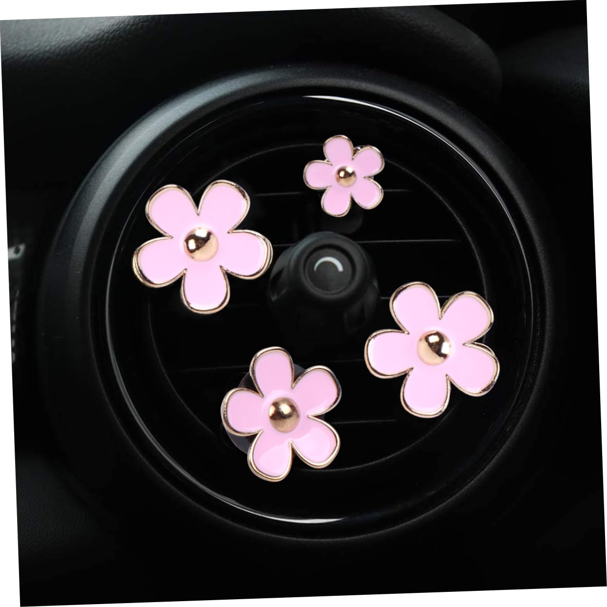 SOLUSTRE 12pezzi Clip Forma Di Fiore Per Auto Da Metallo Diffusore Di Profumo Per Ambienti Vehiculari Decorazione Per Interni Auto Rinfresca Aria Con Essenziale
