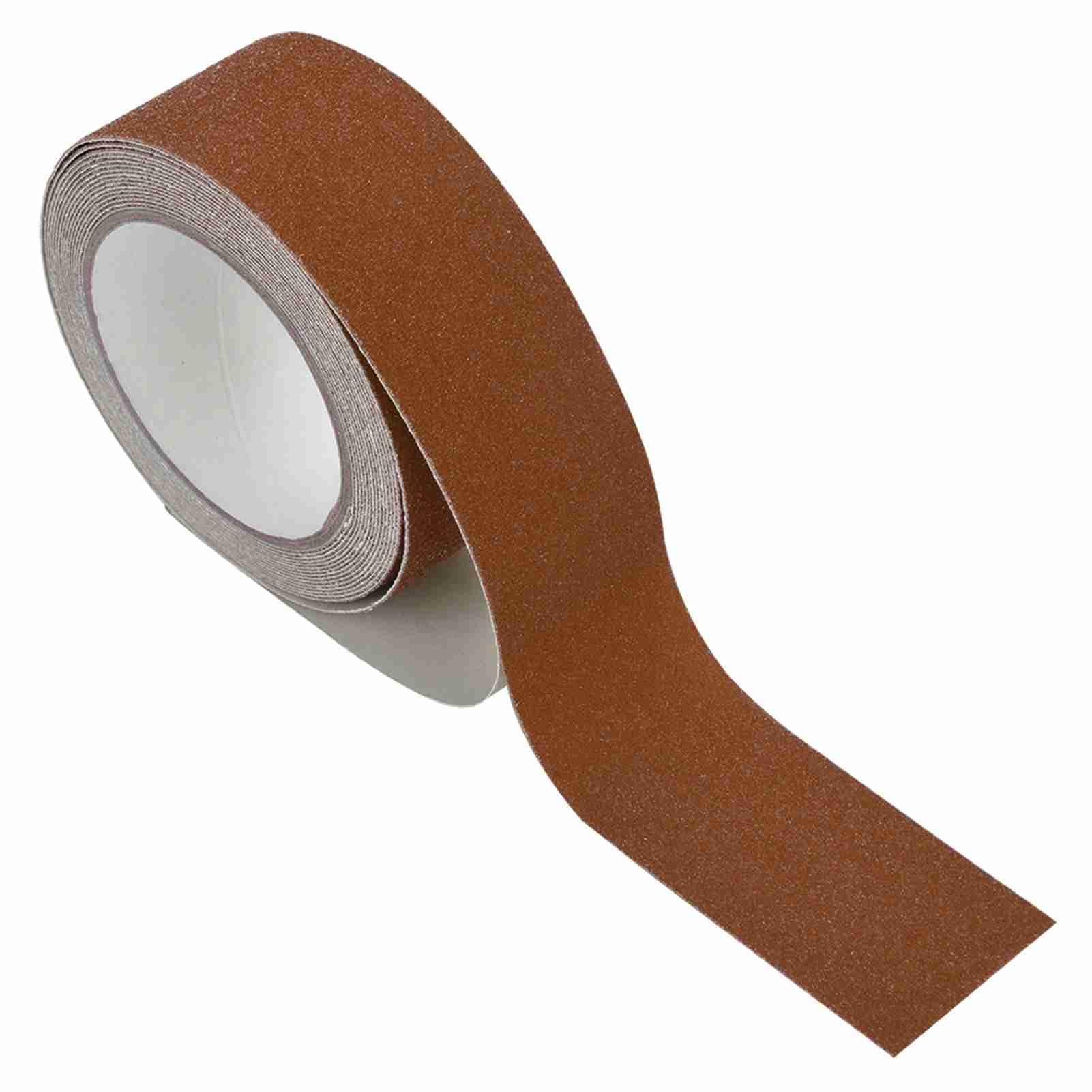 Nastro Antiscivolo, Nastro Anti -Slip Non Skid da 5 m*5 cm con Nastro antidico con Una Forte Potenza di Rilegatura per Decorazioni e Avvertimento Scale per uffici per Pavimenti in (Marrone)