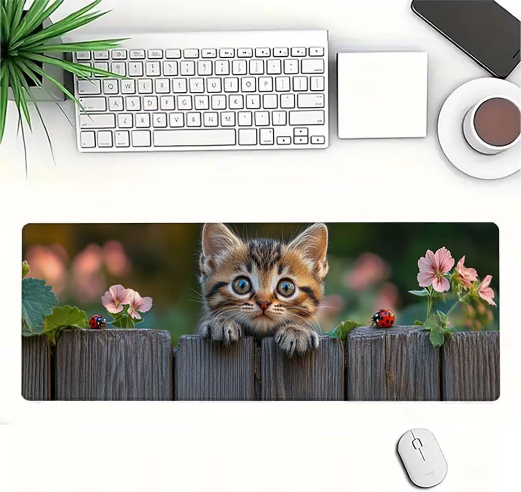 Genérico Lpfieonn Gato Gaming Alfombrilla Ratón 120x60cm PF-2593