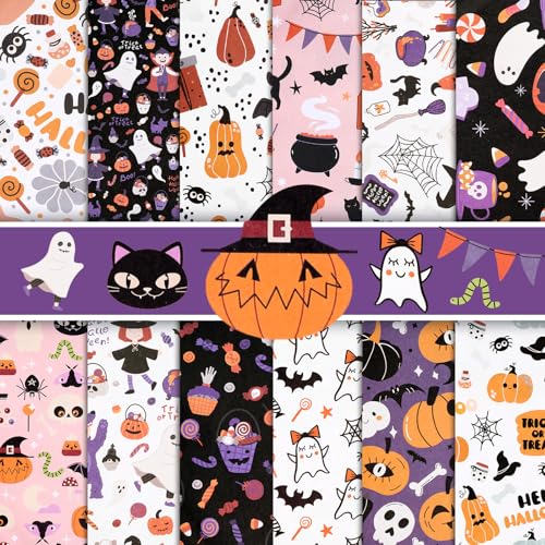 Konsait 36 sheets Halloween pattern paper 6x6, Decorative Cardstock...