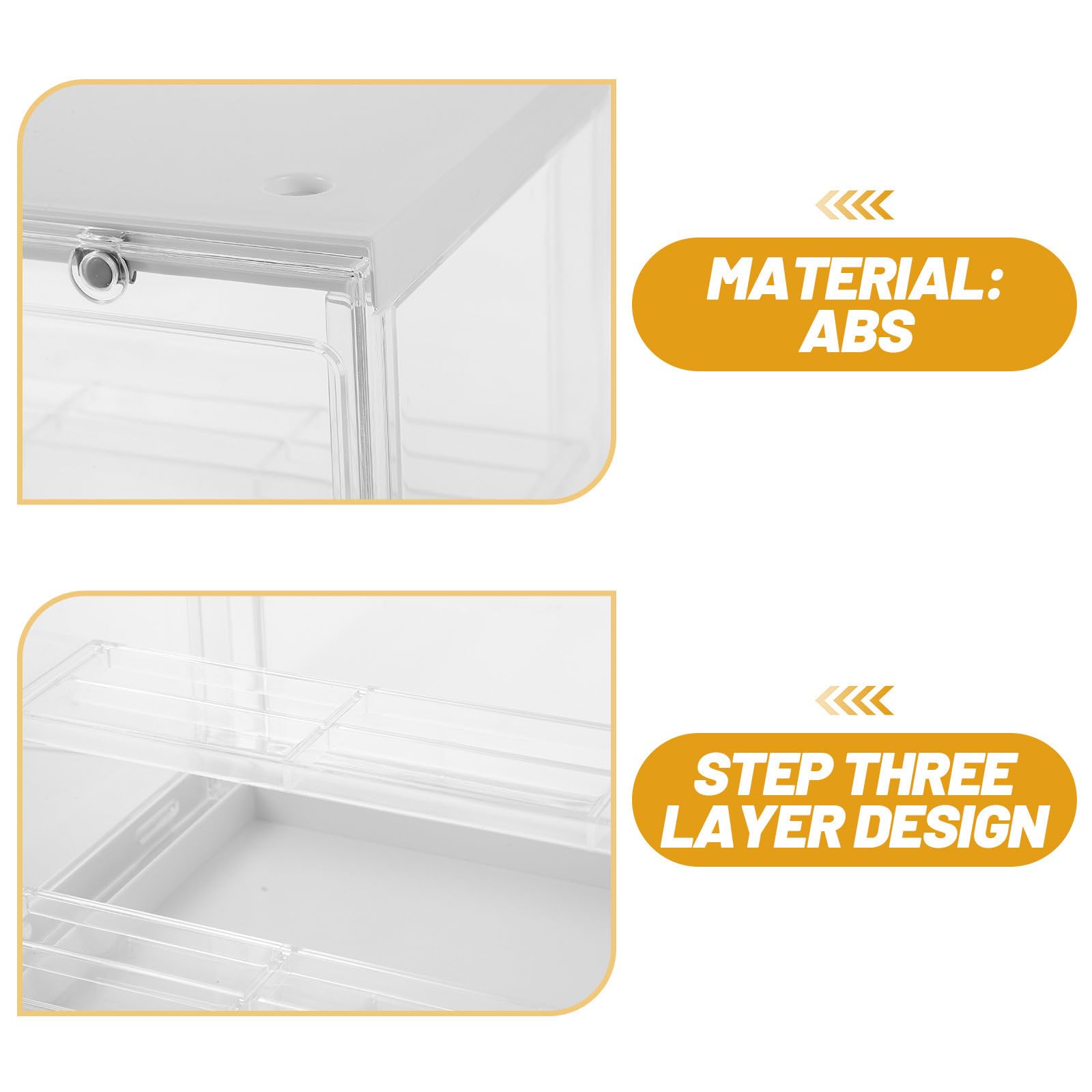 Caja de Exhibición de Acrílico para Figuras de Acción y Coleccionables 3 Capas Apilables, Protección contra Polvo y Diseño Moderno para Decoración del Hogar