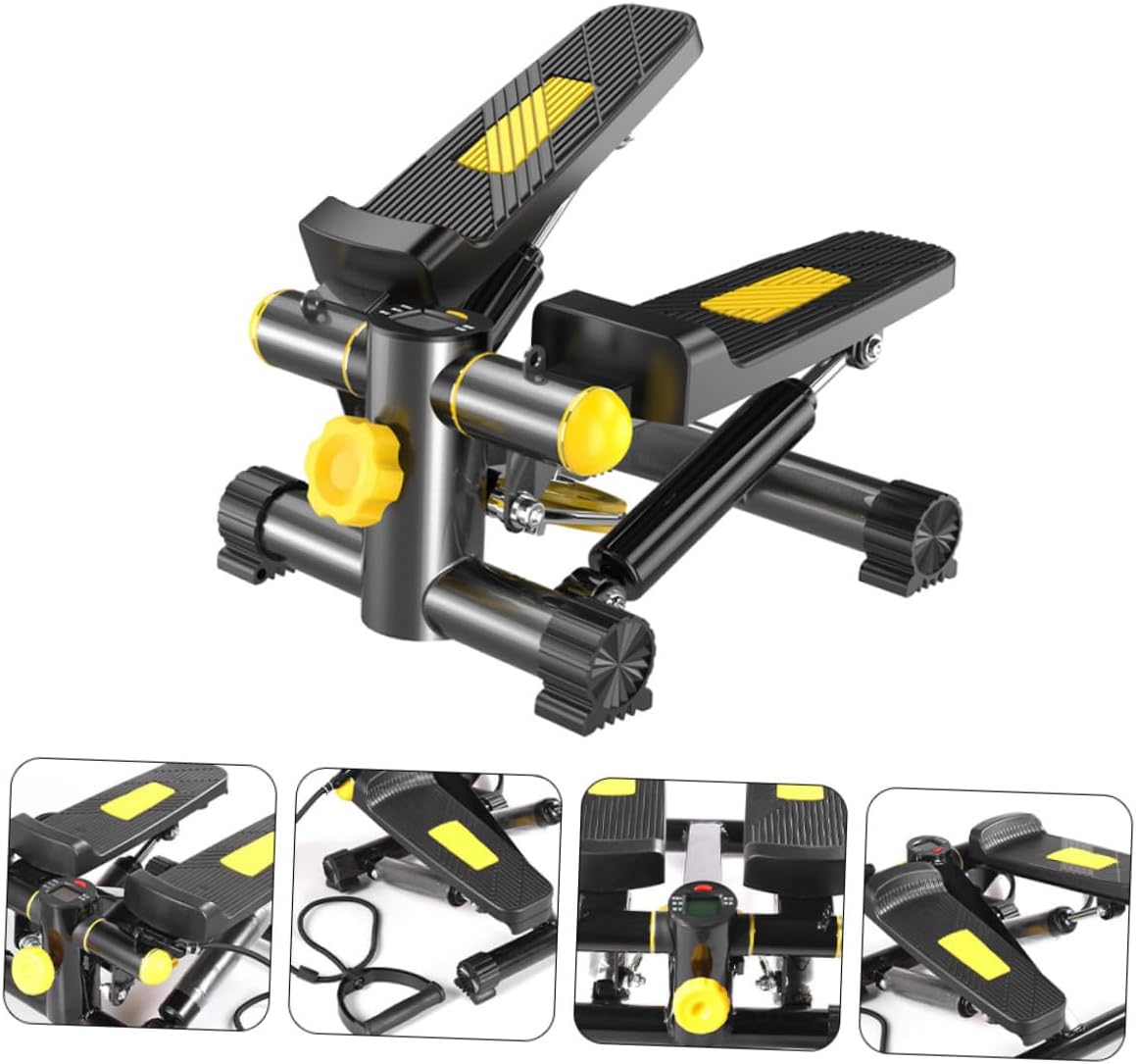 Compact Mini Swing Side Stepper Pedal Exercise Device with Anti-Skid Pattern Stainless Steel Strength Training Equipment for Home Fitness Office Use and Leg Toning