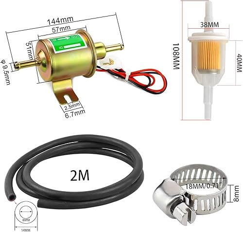 Miniatura 2 de Kit de bomba de transferencia de combustible eléctrica universal Upgrad compatible con todos los automóviles, barcos, camiones, cortacéspedes