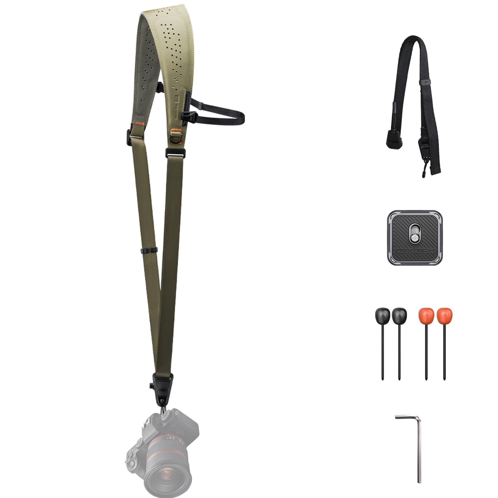 PGYTECH Camera Strap Pro, Quick Release Heavy Duty Camera Shoulder Strap With Detachable Underarm Strap, Professional Camera Harness, Leather