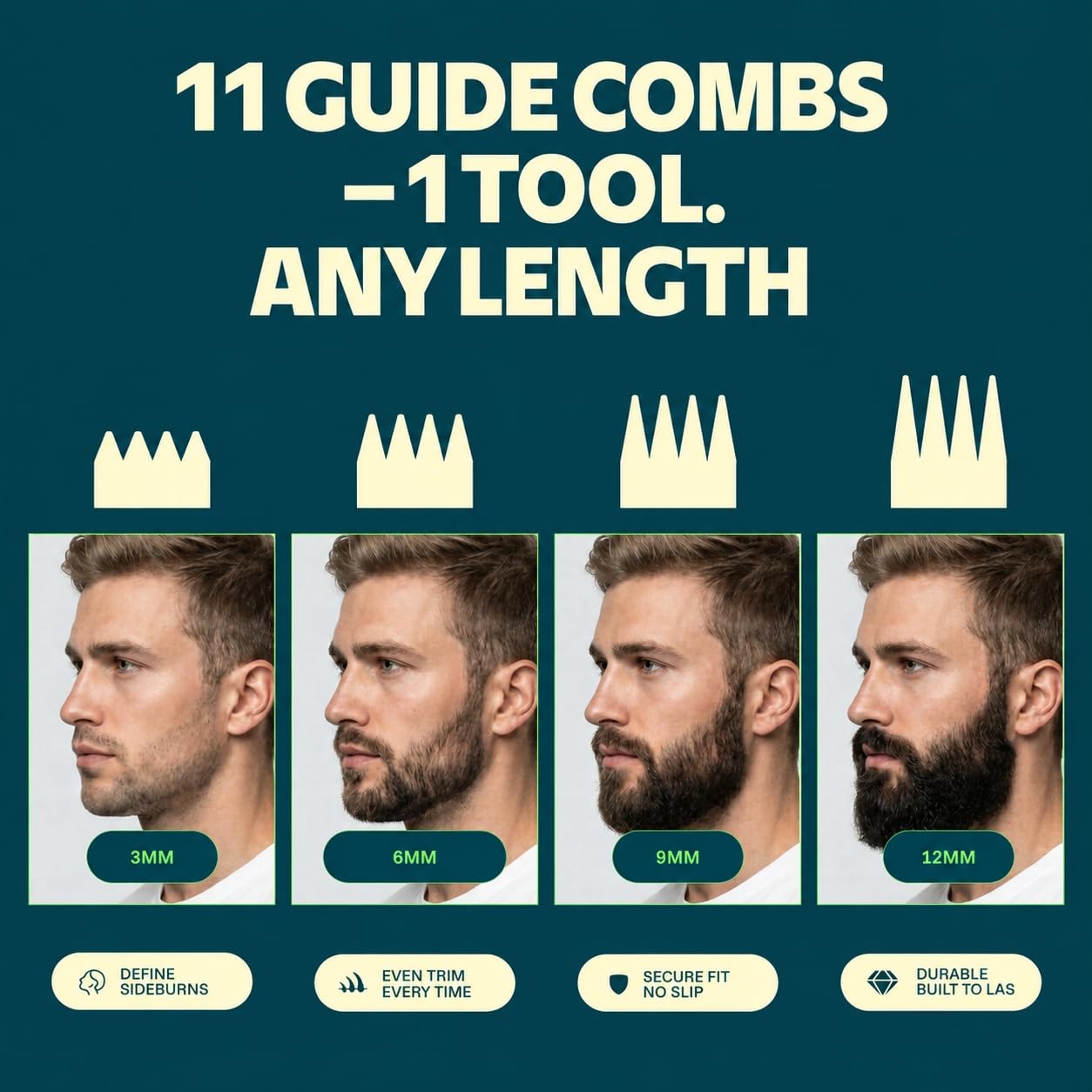 MANSPOT All-in-One Beard Trimmer for Men, Electric Shaver & Grooming Kit
