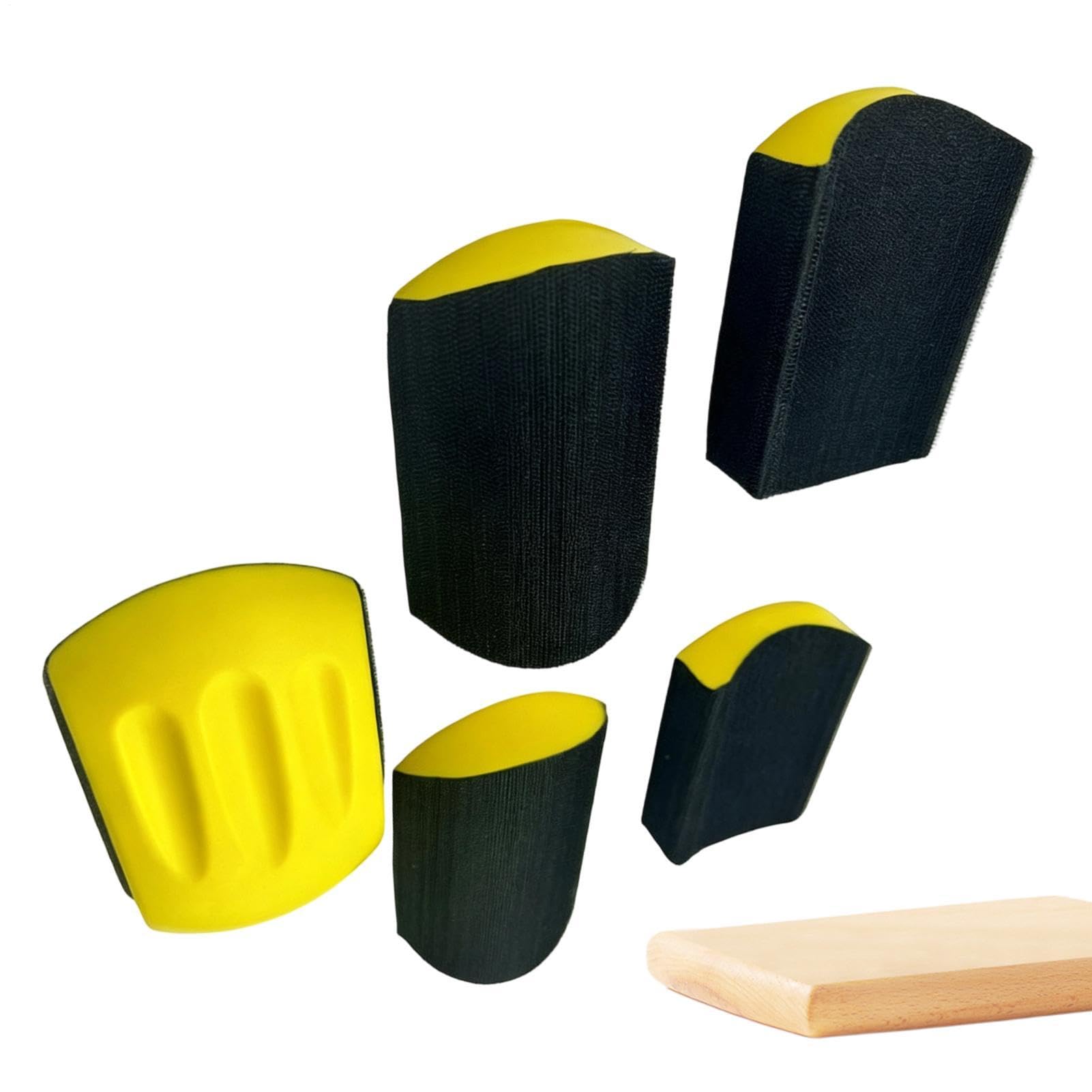 Almohadillas de Lijado de Contorno 5 Piezas de Almohadillas de Contorno | Bloques de Lijado Manual Angulados para muebles oficina manualidades taller estudio hogar industria c