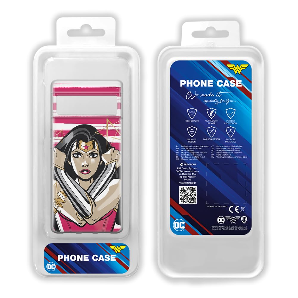 ERT GROUP custodia per cellulare per Google PIXEL 7 originale e con licenza ufficiale DC, modello Batman 077 adattato in modo ottimale alla forma dello smartphone, parzialmente trasparente
