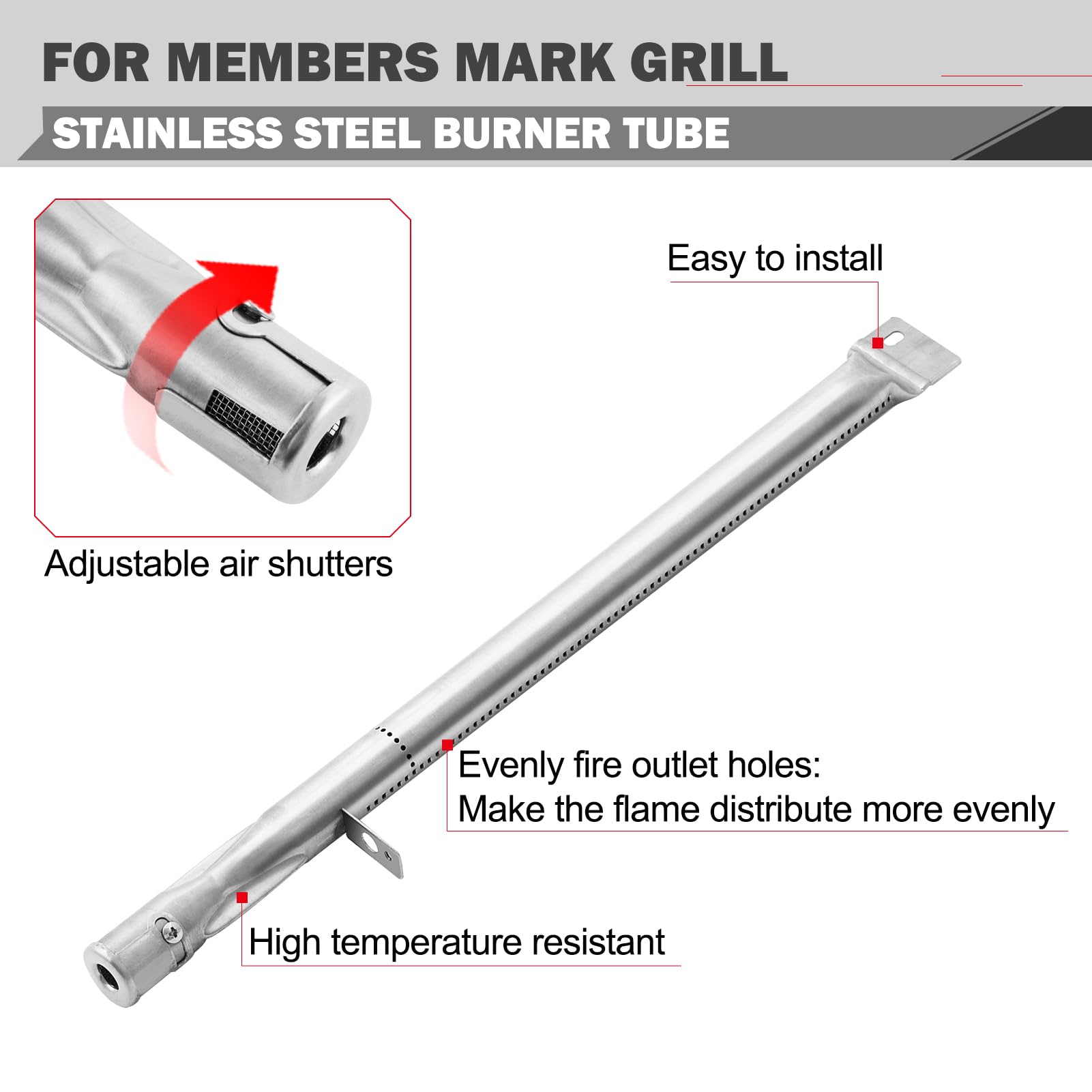 GR2210601-MM-00 - Piezas de repuesto para parrillas de quemador Mark 5, piezas de repuesto 614714, quemadores de parrilla GR2210601MM00, placas de calor para domador de llamas, piezas de parrilla