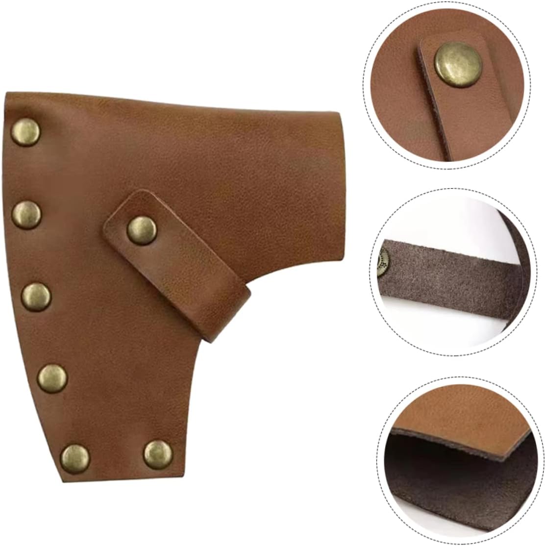 Mipcase 4pcs Leather Hatchet Blade Protector Splitting Axe Cover Portable Camping Axe Sleeve