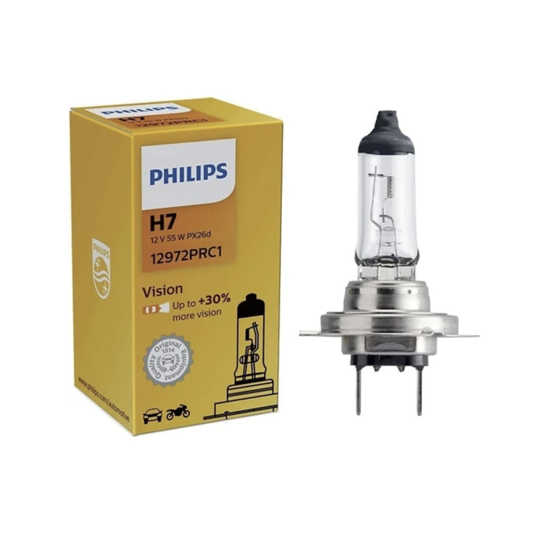 Philips H7 55WATT +%30 Fazla Işık Ampul Premium halogen(1 Adet)