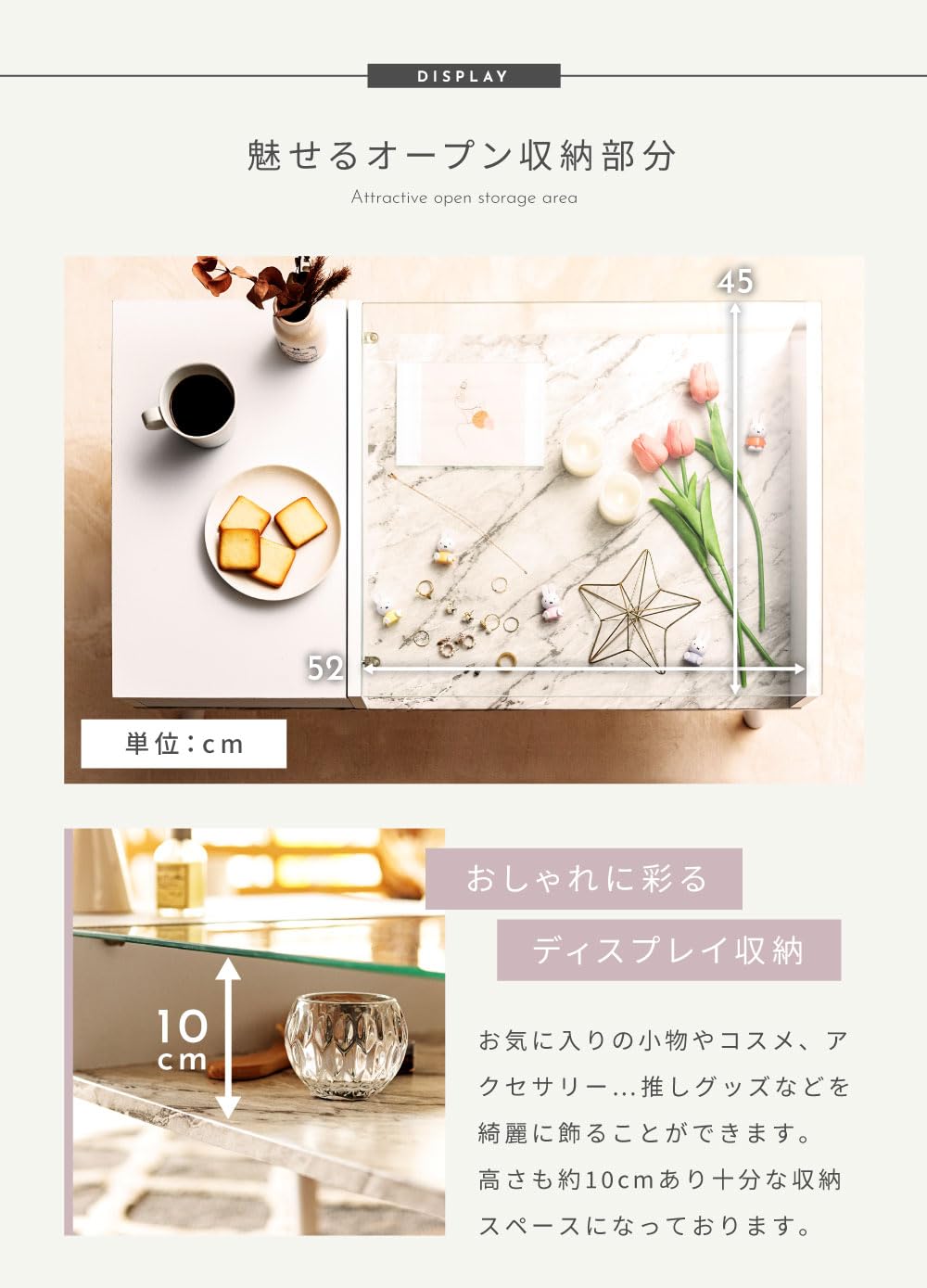 Amazon.co.jp: パレットライフ ガラステーブル 鏡付き ドレッサー