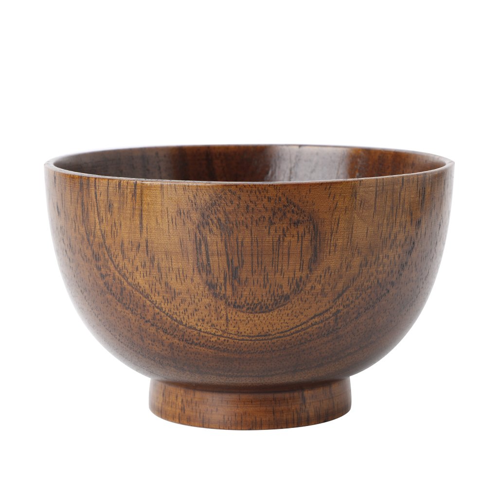 Natural Wooden Bowl Camping Hiking Cookware Wine Bowls Drinking Supplies For Outdoor Traveling Family
