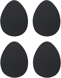4 pcs Non Skid Self Adhesive Pads.Shoe Bottom Protector.Anti-Slip Shoe Grips.Rubber Non-Skid Sole Protector.Non-Slip Noise Reduction (4pcs), Black, 4 Count (Pack of 1)