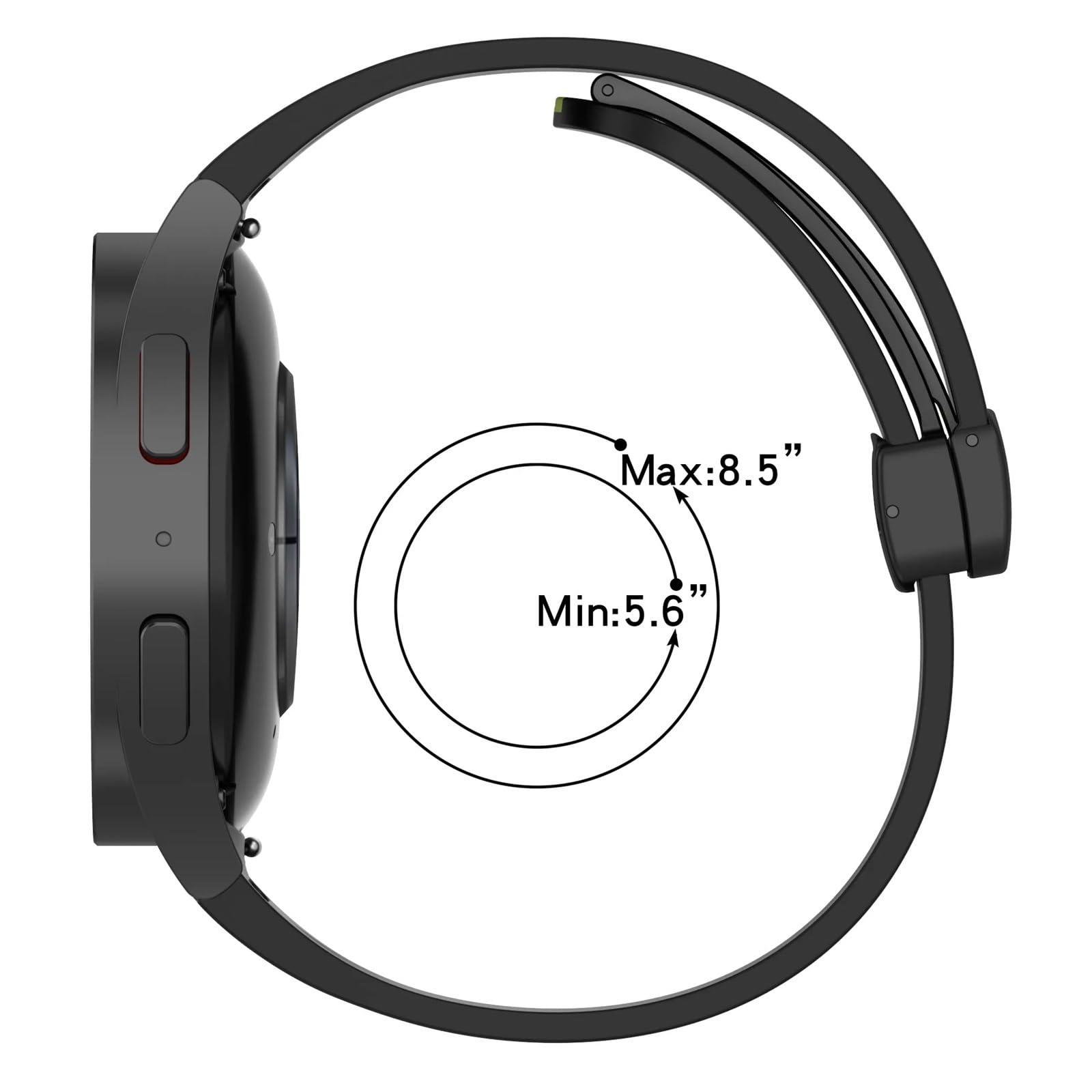 JDIME Cinturino magnetico in silicone per samsung orologio 4/5/6 40 44mm 5pro 45mm banda per orologio galaxy 4/6 classico 42 43mm 46 47mm