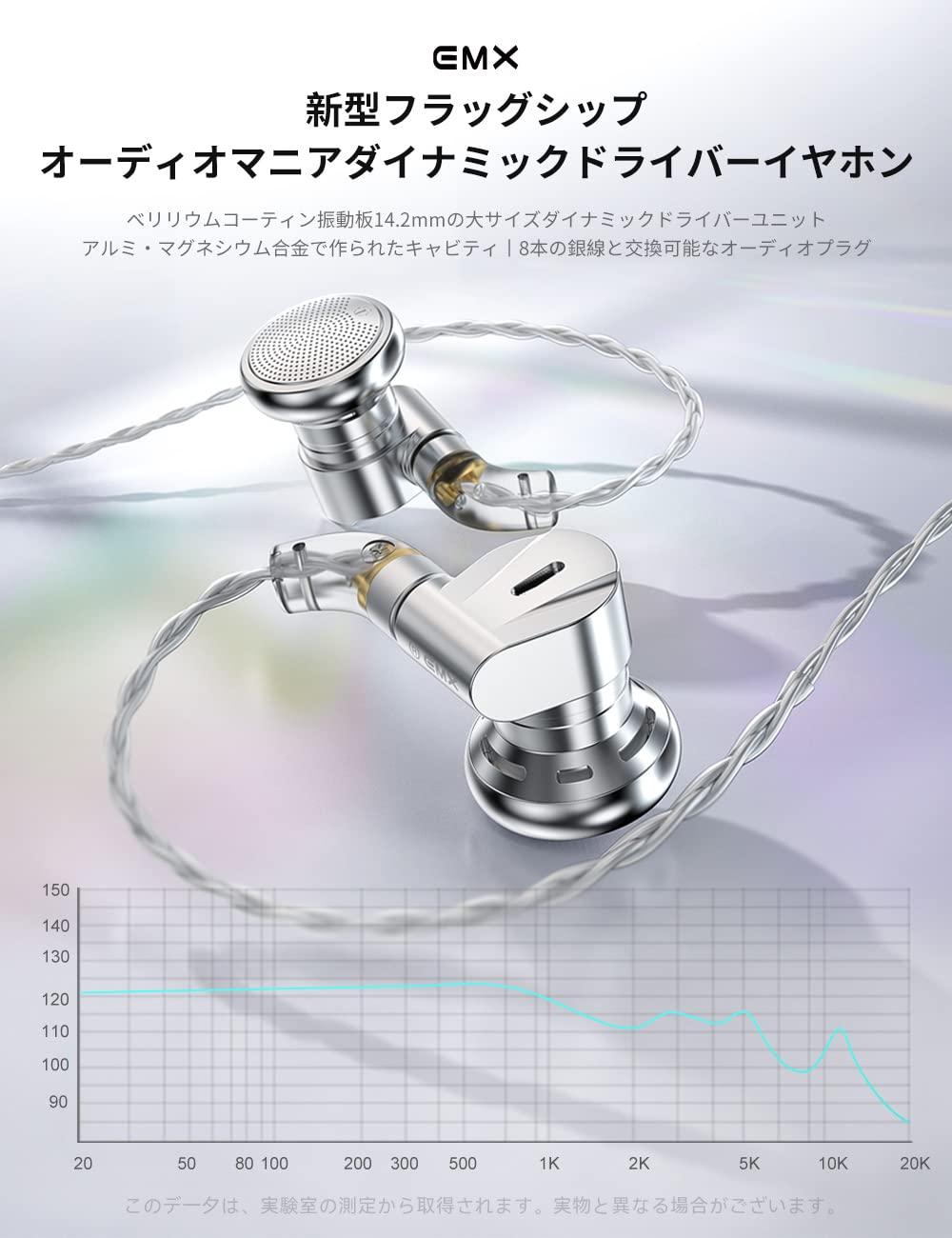 YINCROW Rhino イントラコンカイヤフォン mmcx4.4mm Yincrow Rhino 3.5/4.4mm HIFI Audiophile Flat-Head Earbud
