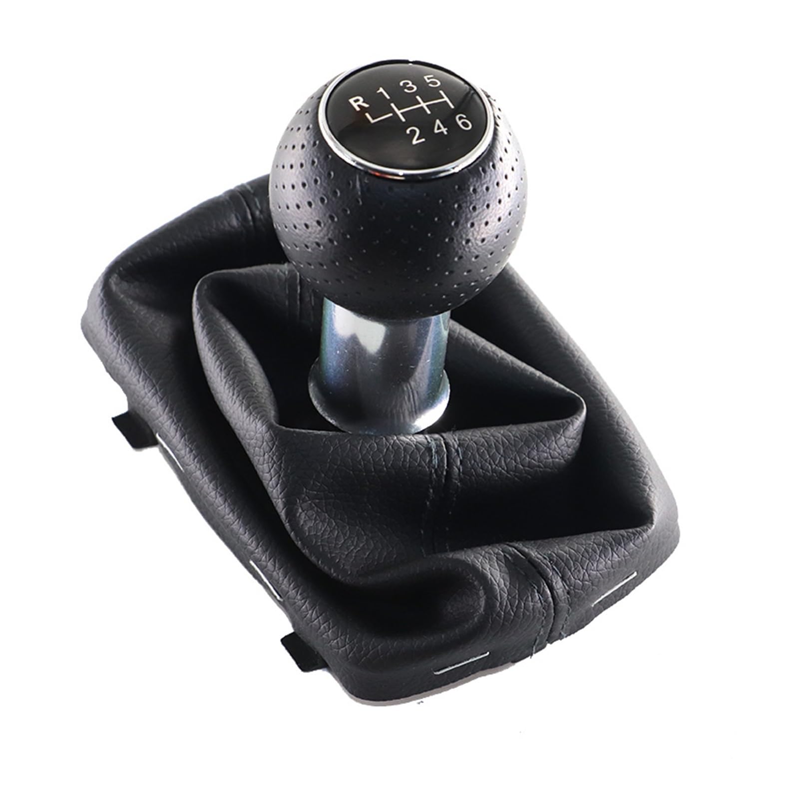 Wphlyz R123456 One Set Head Change Lever Knob For A3 For S3 8L Black 5 Speed Gear Shift Stick Lever Knob Gaiter Gaitor Boot Cover 12Mm(R123456 One Set)