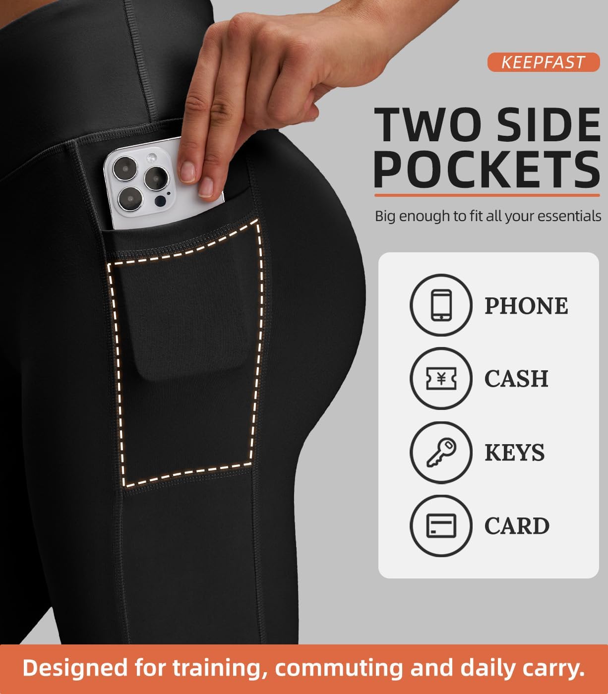 Leggings for Women with Pockets Tummy Control High Waisted Soft No See-Through Yoga Pants for Gym Workout Running