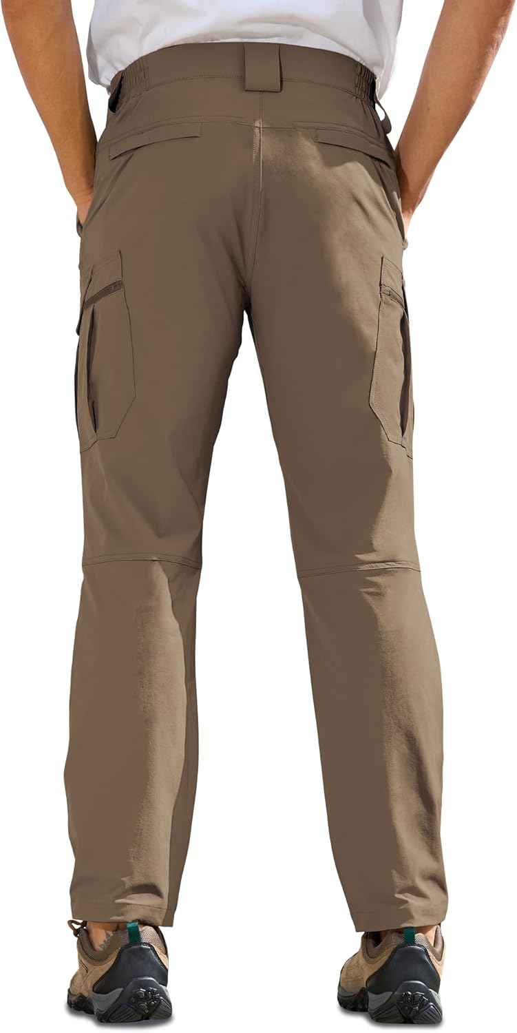 MOURCE Men's Lightweight Hiking Pants Quick Dry - Water Resistant Outdoor Cargo Pants for Men 7 Pockets - Image 2