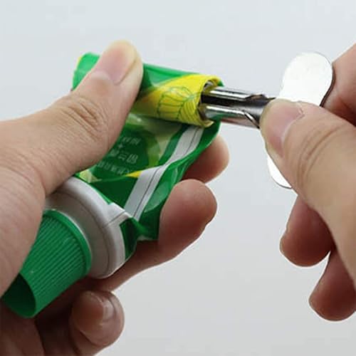 Miniatura 7 de Exprimidor de pasta de dientes, 3 paquetes de exprimidores de tubo de pasta de dientes de metal inoxidable, exprimidor de dientes enrollables para