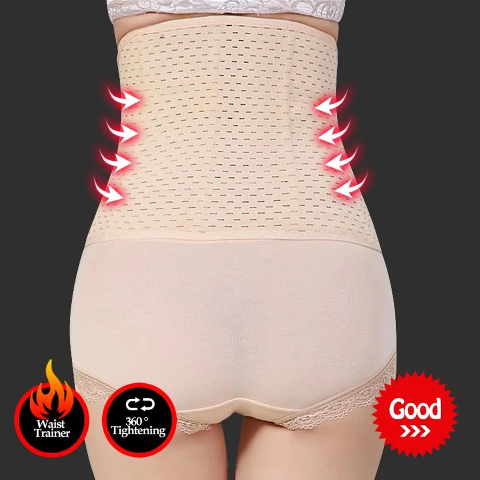 Fascia Addestratrice Per La Schiena Fascia Per La Pancia Post-partum Dopo La Gravidanza Cintura Per La Pancia Fascia Di Maternità Post-partum Per Donne Incinte Shapewear ( Color : Beige , Size : L/Lar