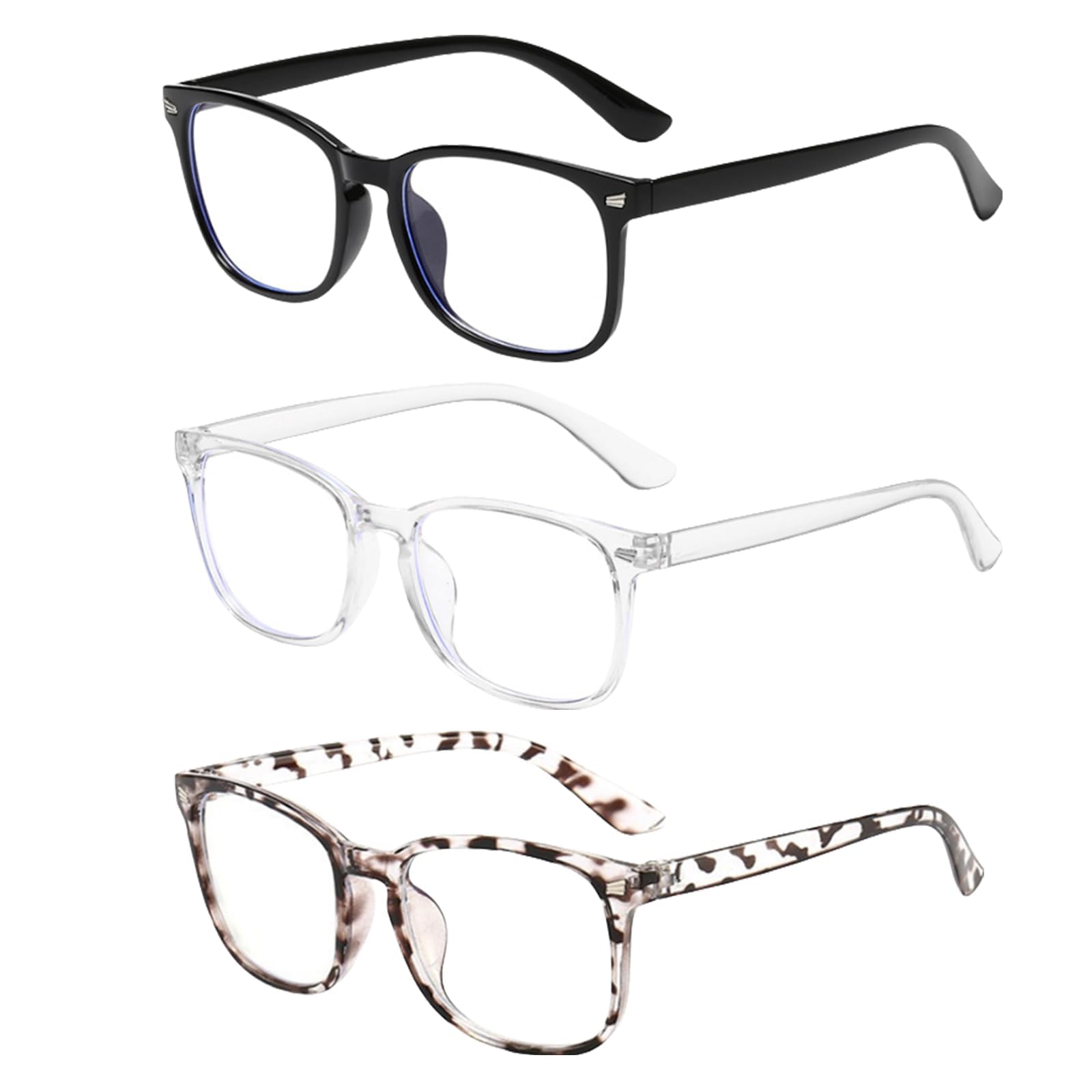 Three Pairs Trendy Blue Light Glasses for Daily Use, Stylish Computer Glasses for Men and Women-image-24