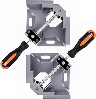 2pcs Corner Clamp - Right Angle 90 Degree Wood Clamps For Woodworking, With Adjustable Swing Jaw Aluminum Alloy Frame, For Welding, DIY Woodworking