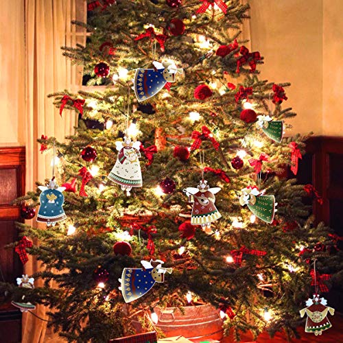 Enfeite de árvore de Natal Tinksky com pingentes de anjo pendurados ornamentos de festa de Natal art