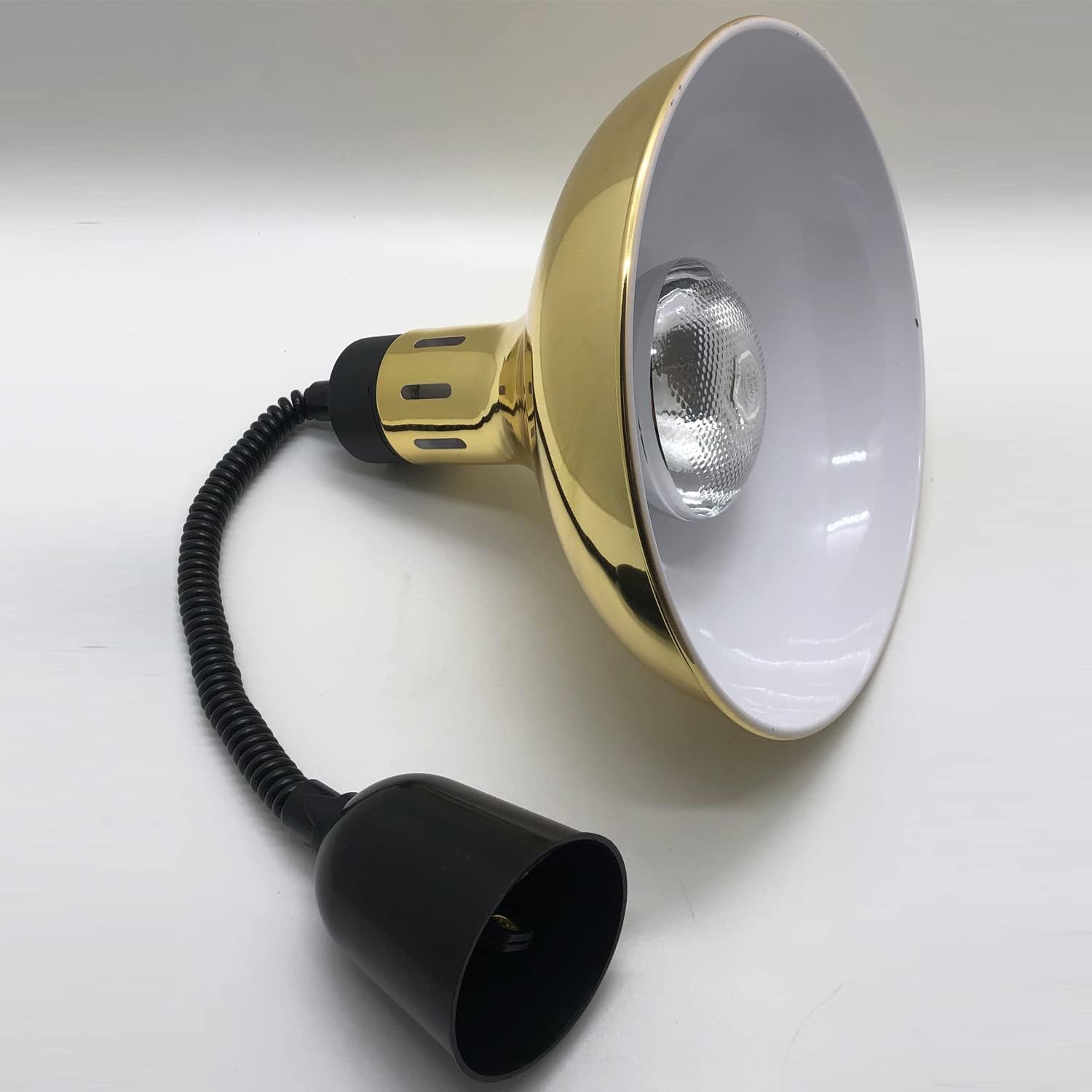 Hanging Food Heat Lamp Commercial Food Warmer Lights Telescopic Heating Lamps for Buffet Kitchen Restaurant(Dia.29cm,Adjustable Height.60-150cm) (Golden)