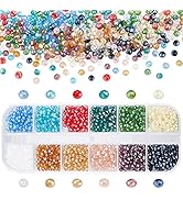 PandaHall 66pcs 11 Colori ciondoli a Sfera di Vetro