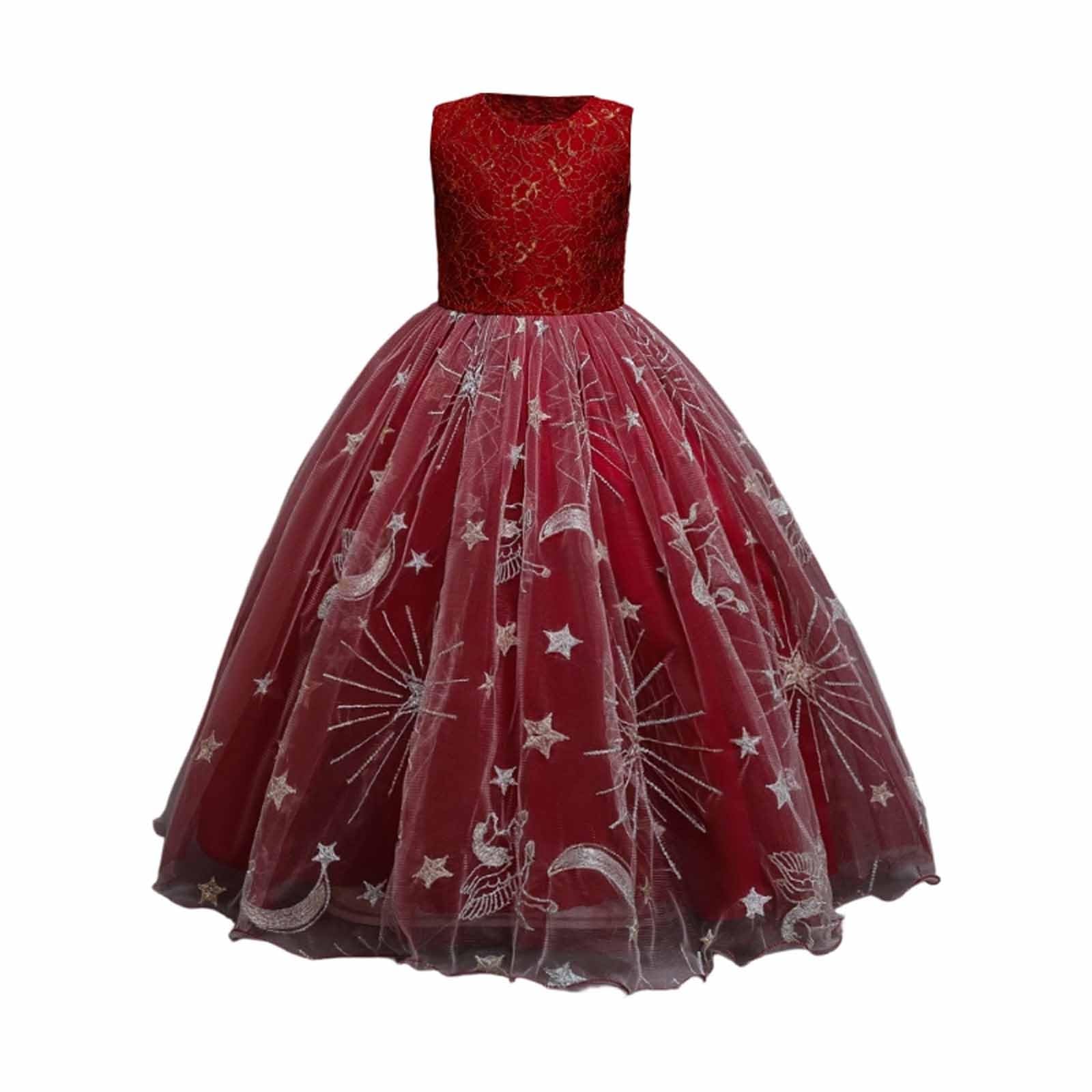 Générique Robe Rouge Noel Enfant Habillée Hiver Chic Ronde Pas Cher pour Les Fetes De Le Costume du Pere Tenue Fête Noël Bandeau Fille Déguisement Père Chapeau Bebe