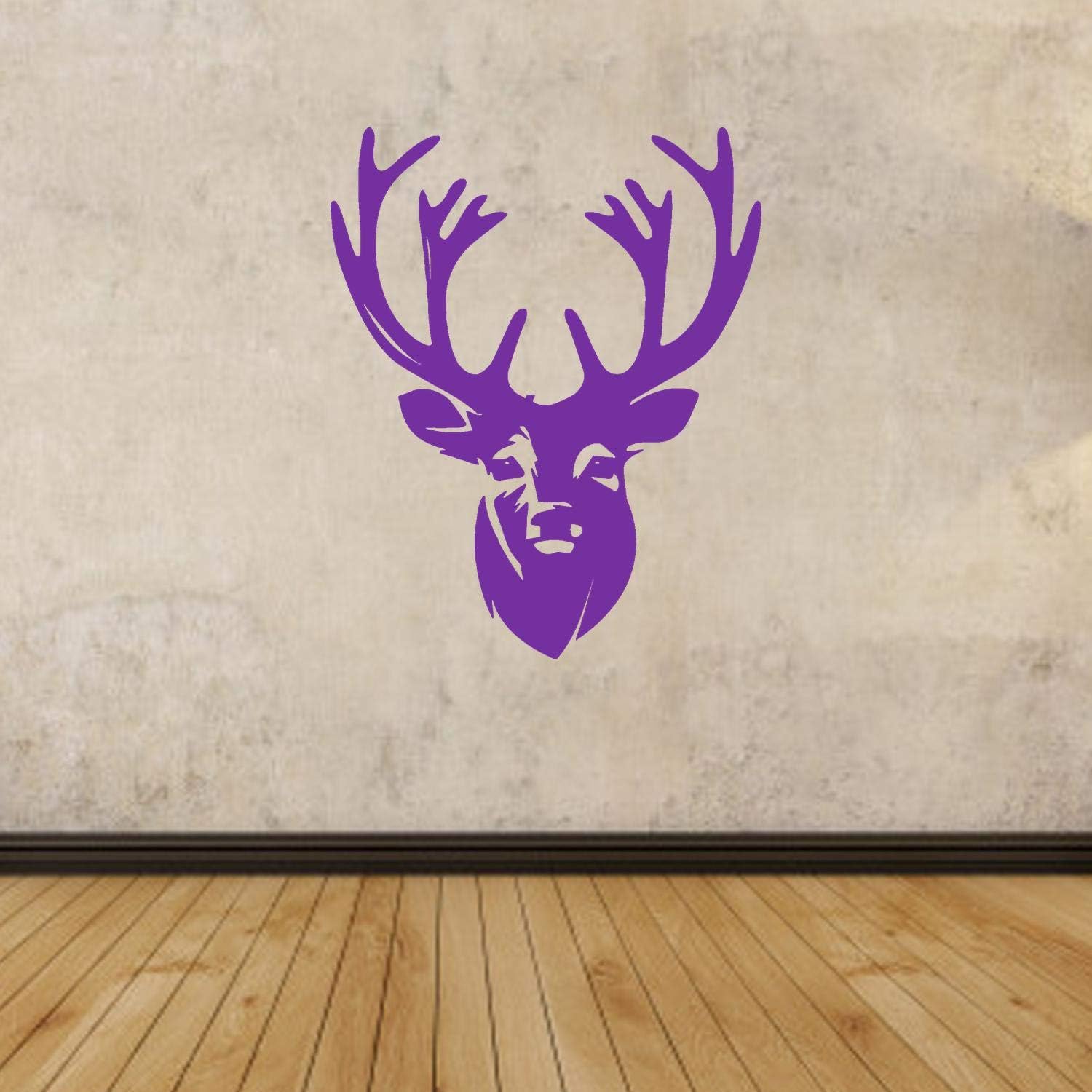 Deer Decal-Living Room Deer Head Wild-Wall Decal Sticker-Animal-Living Room Nersury Club Wall Decor Decals-Removable Stickers with Deers-BxSxK00-31-20-45x56 in