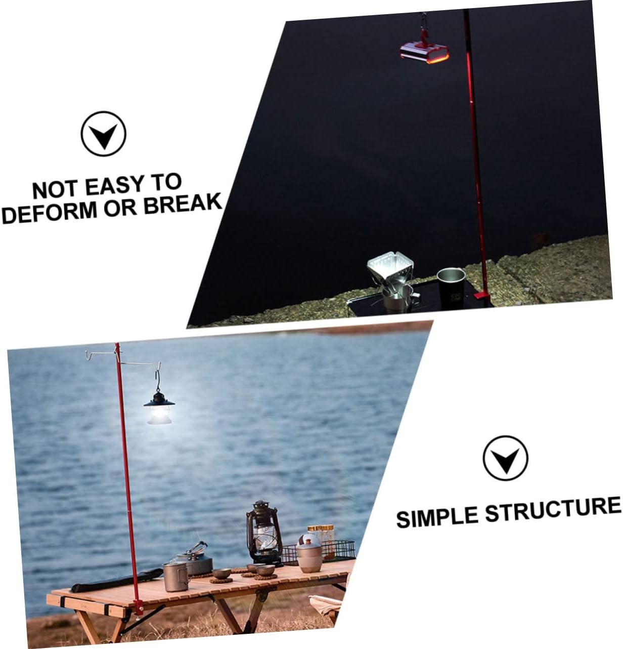 Portable Camping Lamp Stand Folding Light Pole for Outdoor Light Pole Camping Bracket Compact