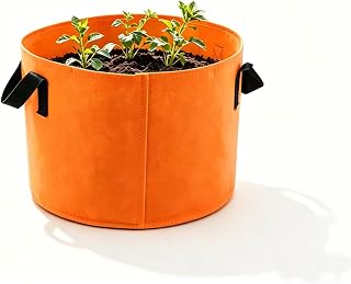 Czörvbag 10 Gallon Round Plant Grow Bags 5 PCS, Non-Woven Garden Growing Bags, Breathable Round Plant Pots for Indoor Outdoor Vegetable Flower Gardening