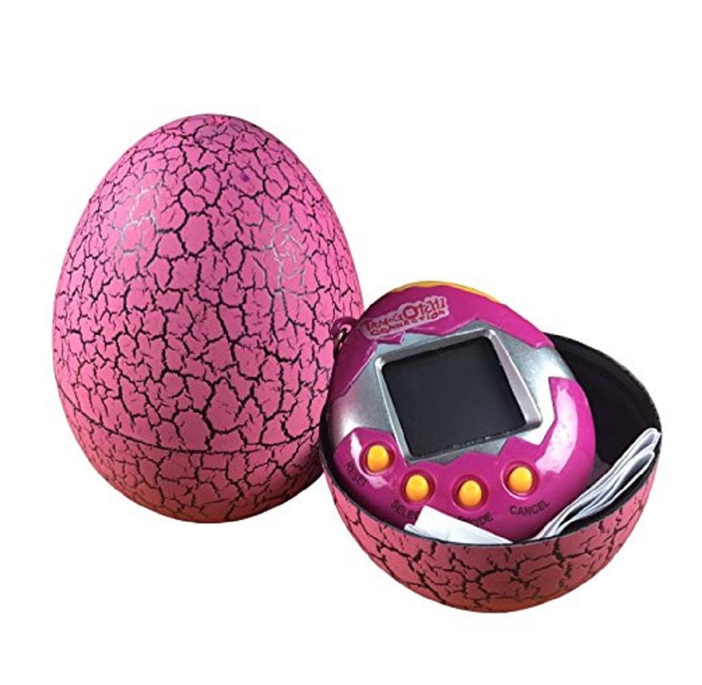 DIAOWEI 2017 Dinosaur Egg Virtual Pets on a Keychain Digital Pet Electronic Game (Pink)