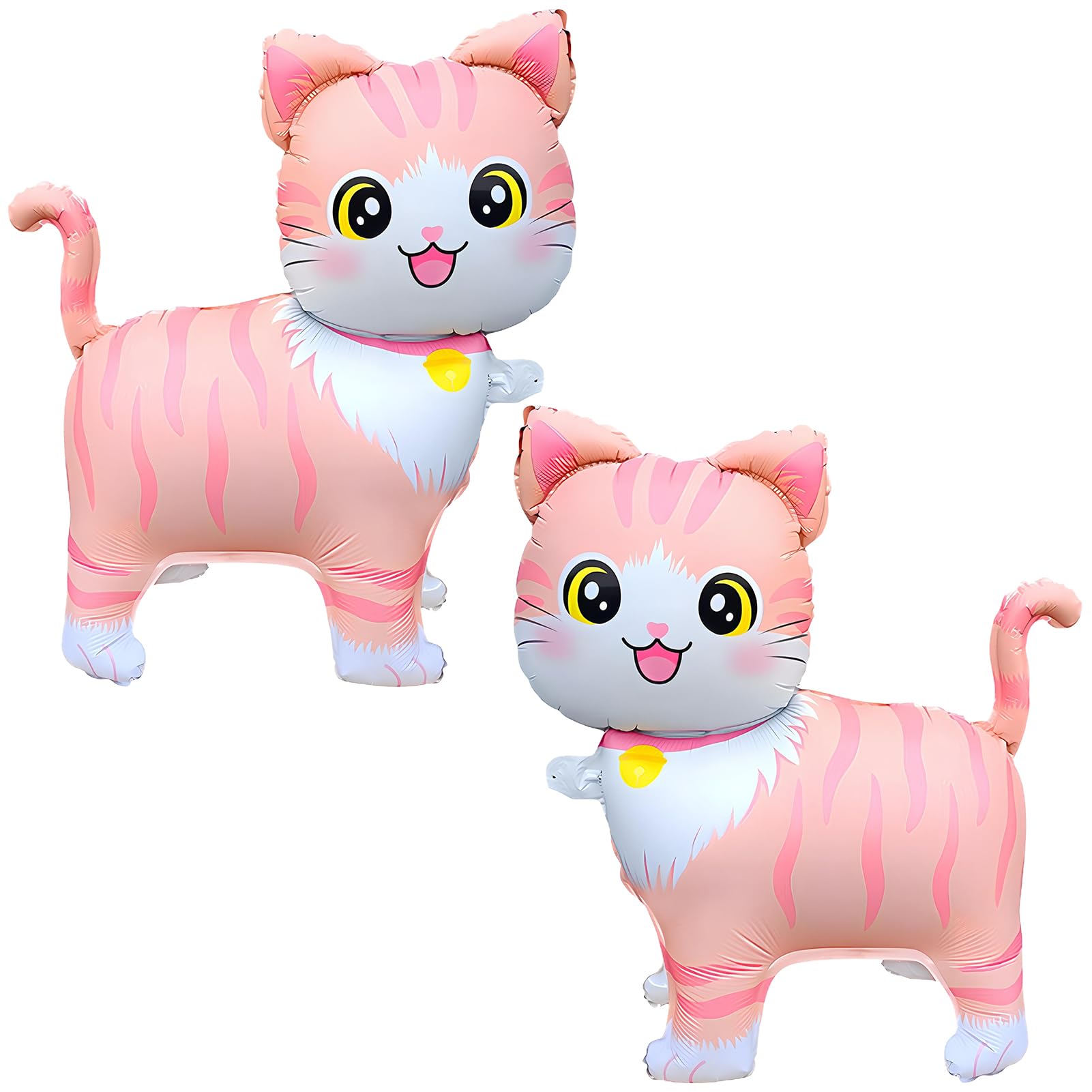 2 Stück Katzen Deko Luftballons Geburtstag,XXL Luftballon Katz,Folienballon Katze Deko,Luftballon Tiere katze deko,Katzen Geburtstag Ballon,Katze Ballon, für Katzegeburtstag,Babyshower,Hochzeit