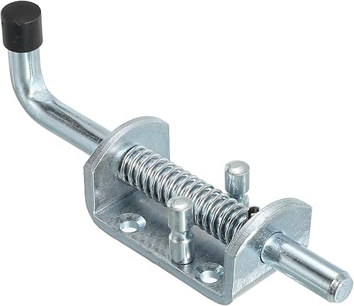 PATIKIL Pasador de pestillo con resorte de 6.5 pulgadas, cerrojo de seguridad de hierro para puerta de puerta cobertizo ventana