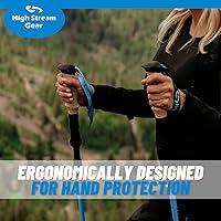 Vista 4 de Bastones de Senderismo para Hombre y Mujer - Bastones Plegables de 14.5" para Senderismo, Esquí Nórdico, Mochilero, Ejercicio y Viaje, Juego de 2