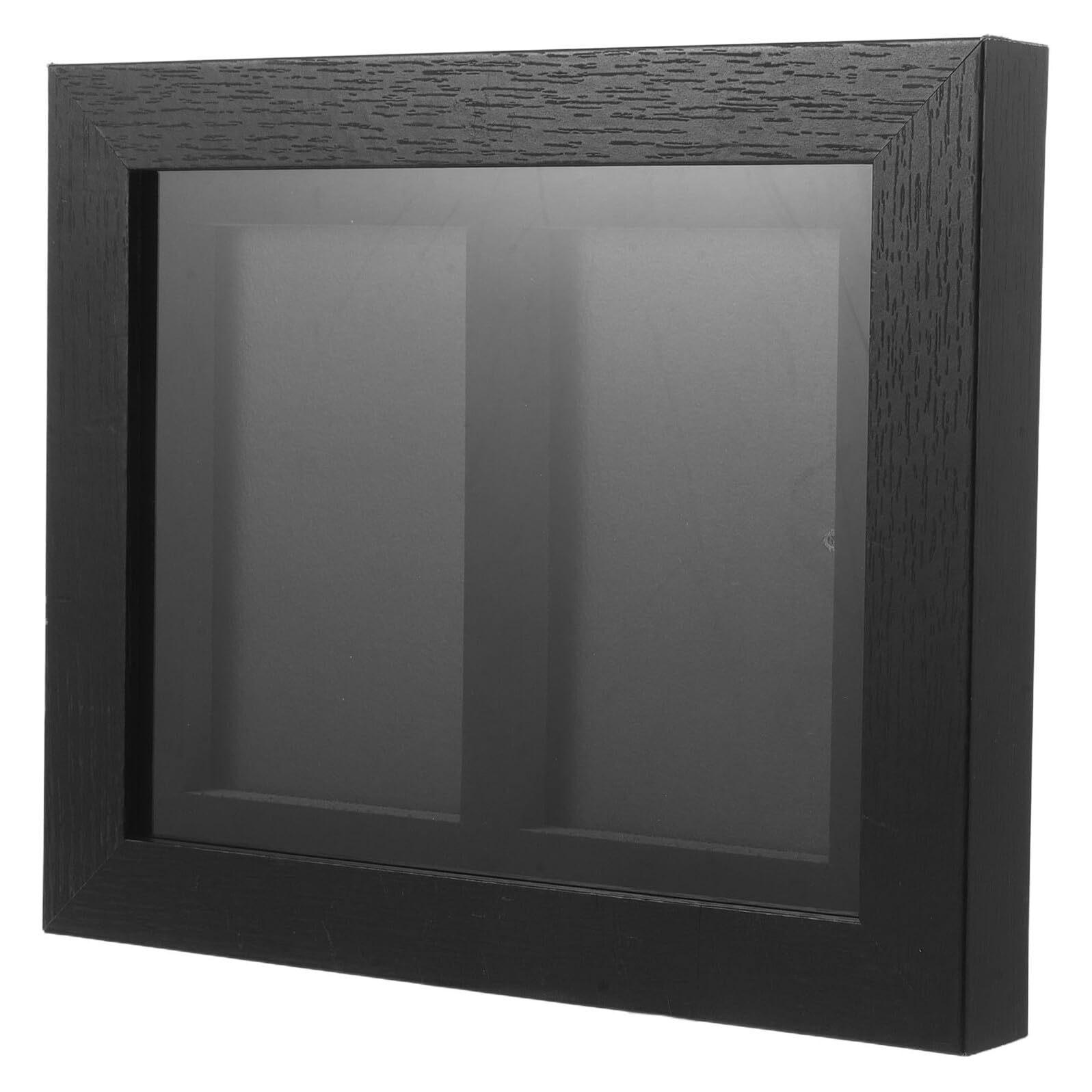 Vitrina para tarjetas coleccionables con marco de pared de madera y rejillas antiarañazos
