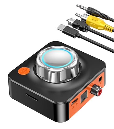 Bluetooth Receiver for Home Stereo, Bluetooth Adapter for Old Receiver with 3.5mm/Optical/COAXIAL Low Latency, 3D Surround Volume Control Wireless Audio Receivers, Support TF Card Playback KAIY